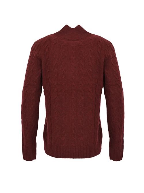 Dolcevita con zip in lana e cashmere Dark red POLO RALPH LAUREN | 710876766007